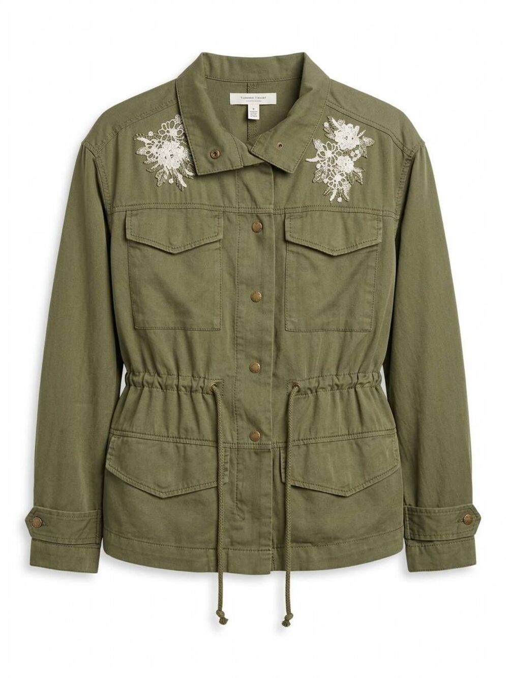 🔥Fourteenth Place Green Lightweight Buttoned Long Sleeve Utility Jacket Small